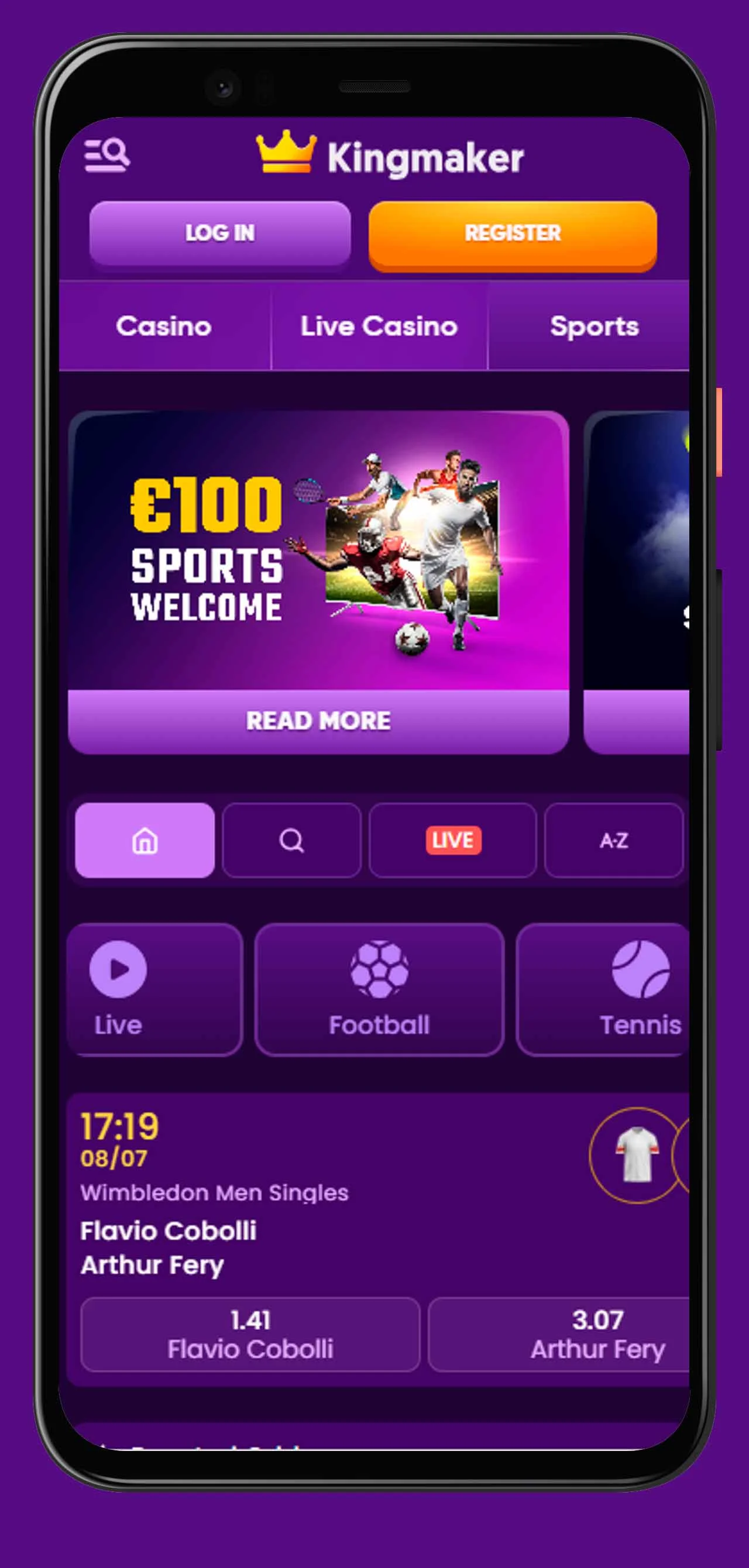 scommesse mobili kingmaker casino